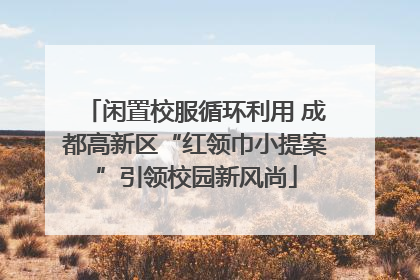 闲置校服循环利用 成都高新区“红领巾小提案”引领校园新风尚