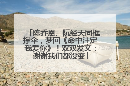 陈乔恩、阮经天同框撑伞，梦回《命中注定我爱你》！双双发文：谢谢我们都没变