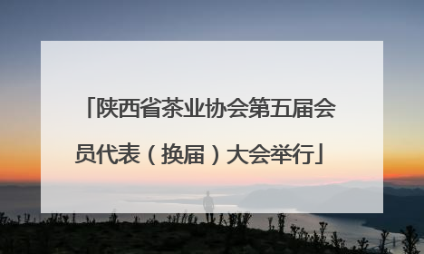 陕西省茶业协会第五届会员代表（换届）大会举行