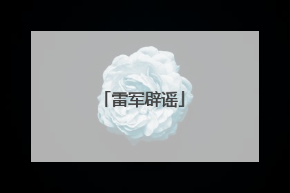 雷军辟谣