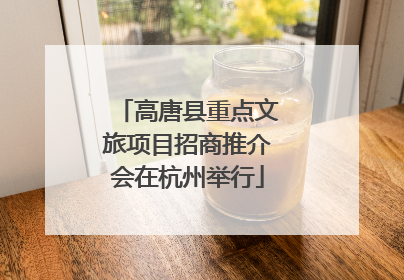 高唐县重点文旅项目招商推介会在杭州举行