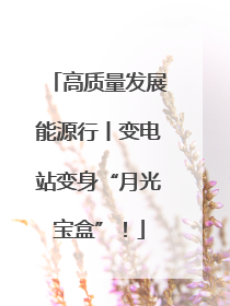 高质量发展能源行丨变电站变身“月光宝盒”！