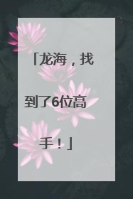 龙海，找到了6位高手！