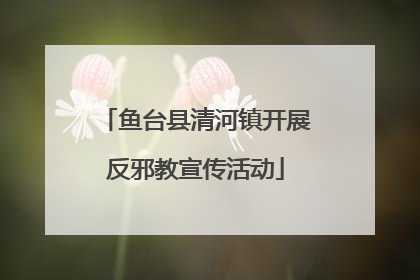 鱼台县清河镇开展反邪教宣传活动