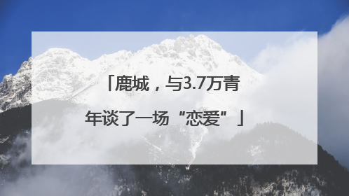鹿城，与3.7万青年谈了一场“恋爱”