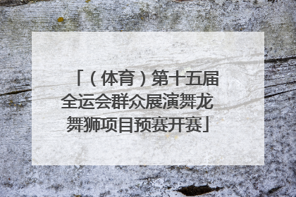 （体育）第十五届全运会群众展演舞龙舞狮项目预赛开赛
