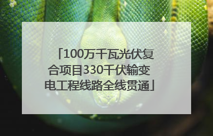 100万千瓦光伏复合项目330千伏输变电工程线路全线贯通