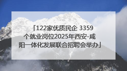 122家优质民企 3359个就业岗位2025年西安-咸阳一体化发展联合招聘会举办