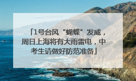 1号台风“蝴蝶”发威，周日上海将有大雨雷电，中考生请做好防范准备