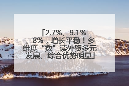 2.7%、9.1%、8%，增长平稳！多维度“数”读外贸多元发展、综合优势明显