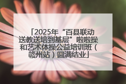 2025年“百县联动送教送培到基层”啦啦操和艺术体操公益培训班（赣州站）圆满结业