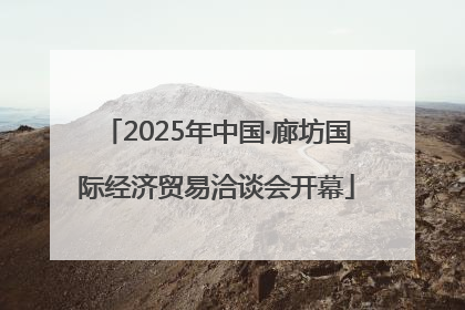 2025年中国·廊坊国际经济贸易洽谈会开幕