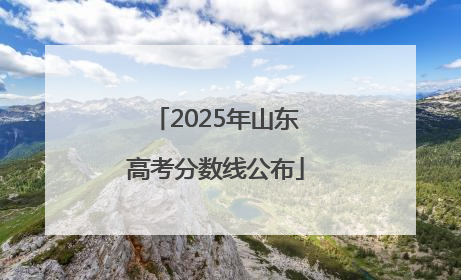 2025年山东高考分数线公布