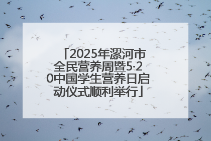 2025年漯河市全民营养周暨5·20中国学生营养日启动仪式顺利举行