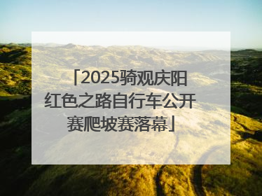 2025骑观庆阳红色之路自行车公开赛爬坡赛落幕