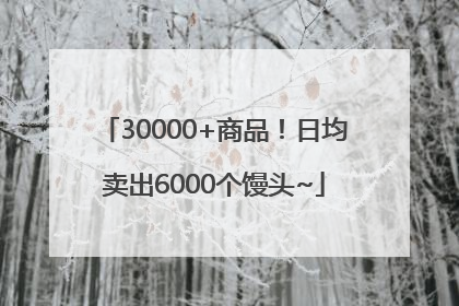 30000+商品！日均卖出6000个馒头~