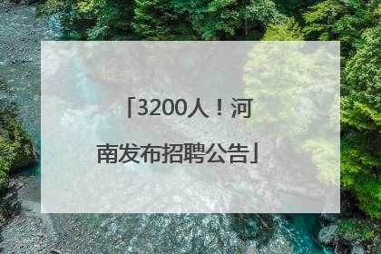 3200人！河南发布招聘公告