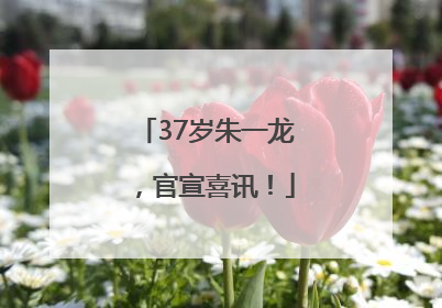 37岁朱一龙，官宣喜讯！