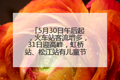 5月30日午后起，火车站客流增多，31日迎高峰，虹桥站、松江站有儿童节和端午亲子活动