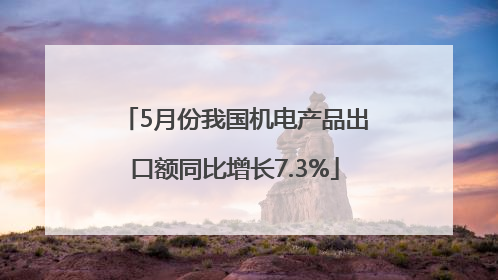 5月份我国机电产品出口额同比增长7.3%