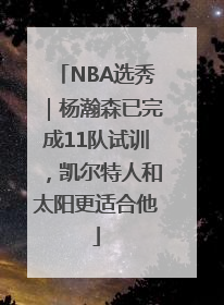 NBA选秀｜杨瀚森已完成11队试训，凯尔特人和太阳更适合他