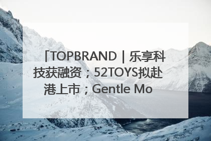 TOPBRAND｜乐享科技获融资；52TOYS拟赴港上市；Gentle Monster合作谷歌；Valentino传播官离职